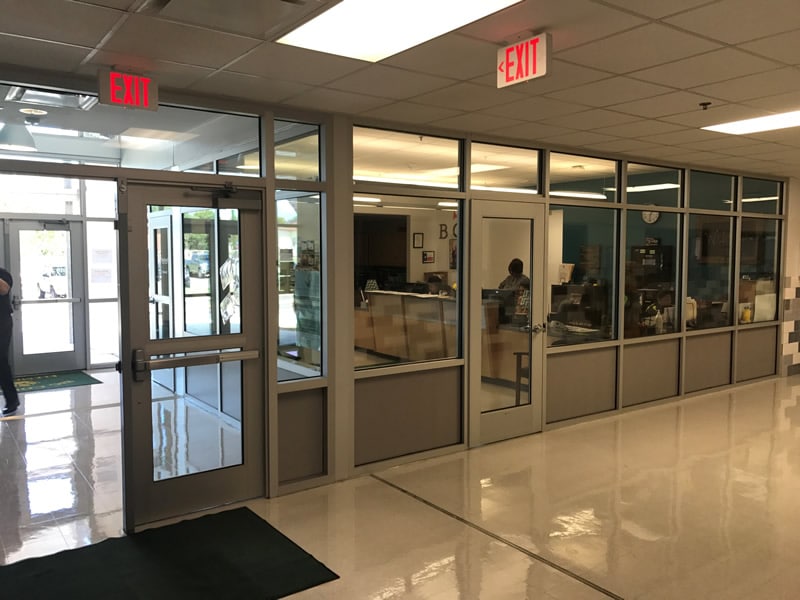 bullet resistant doors inside a building