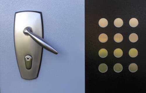 photo of a bulletproof door