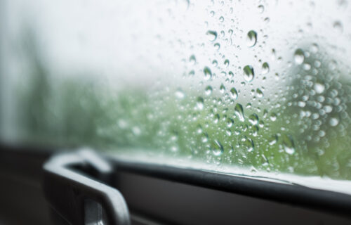 photo of a storm shelter window